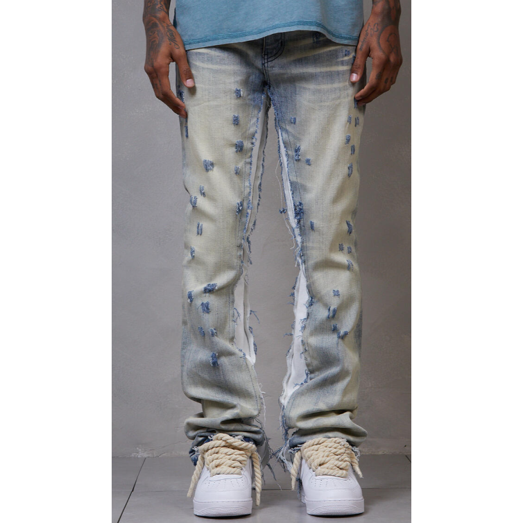 GFTD LA Jordan Stacked Jeans "Blue"