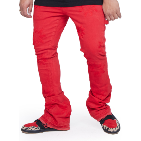 Valabasas Art Stacked Jeans "Red"