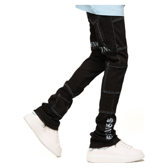 Pheelings Defying Odds Stacked Jeans "Black/Blue"