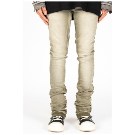 Pheelings Echoed Emotions Stacked Jeans "Olive/Sand"