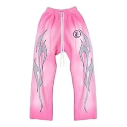 Hellstar Grey Flame Sweatpants "Pink"