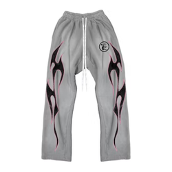 Hellstar Future Flame Sweatpants "Grey/Pink"