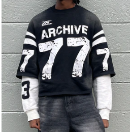 Hype Dept. Archive #77 Layered L/S Tee "Black"