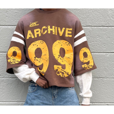 Hype Dept. Archive #99 Layered L/S Tee "Brown"