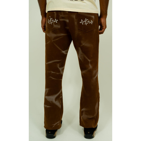 Retrovert Washed Flare Sweatpants "Brown"