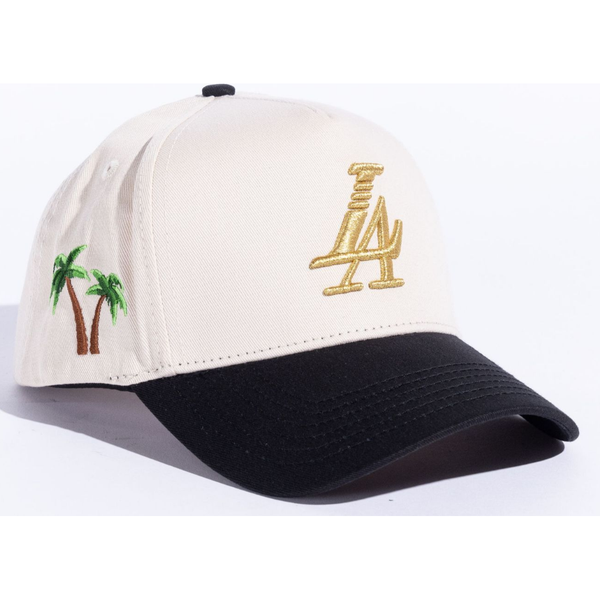 Reference Paradise LA Snapback Hat “Cream/Gold”