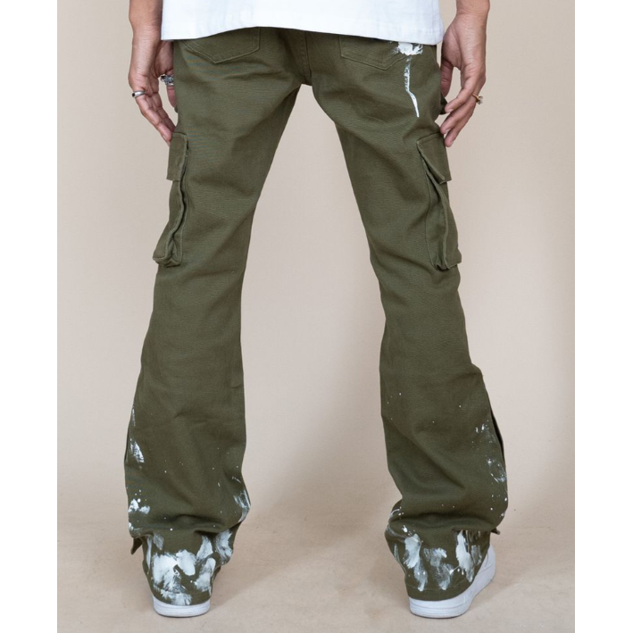 EPTM Snap Cargo Denim Pants “Olive”