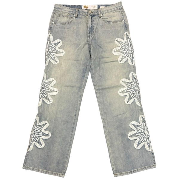 Waimea Snow Flake Baggy Jeans "Ice Wash"