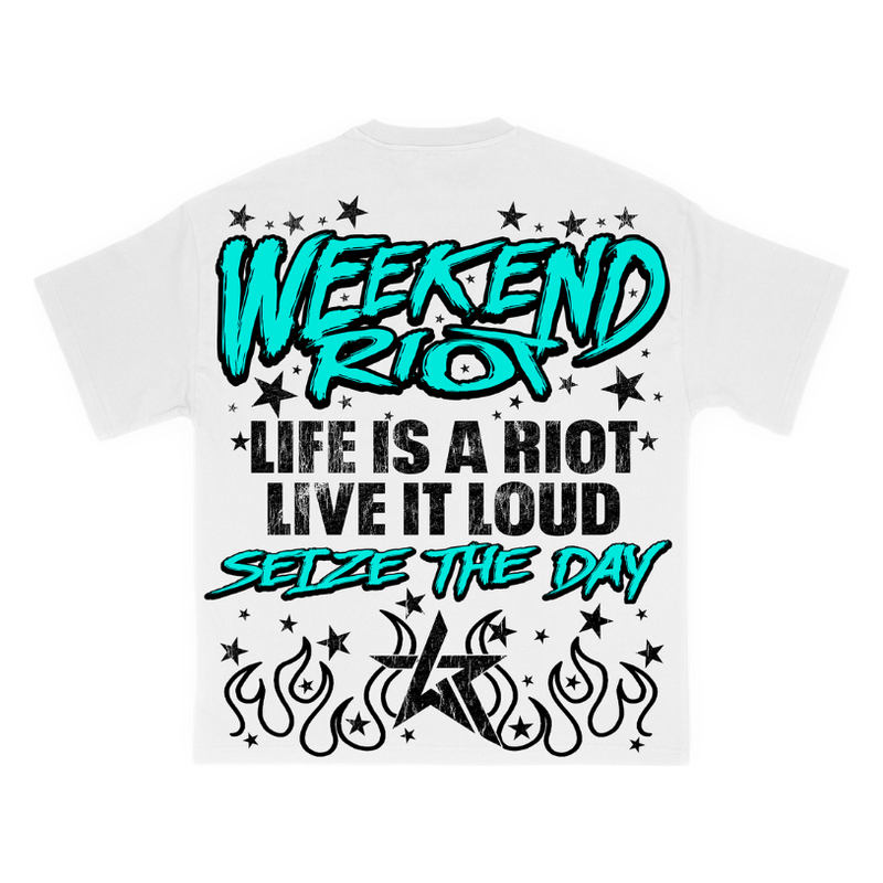 WKNDRIOT Seize The Day Tee "White"