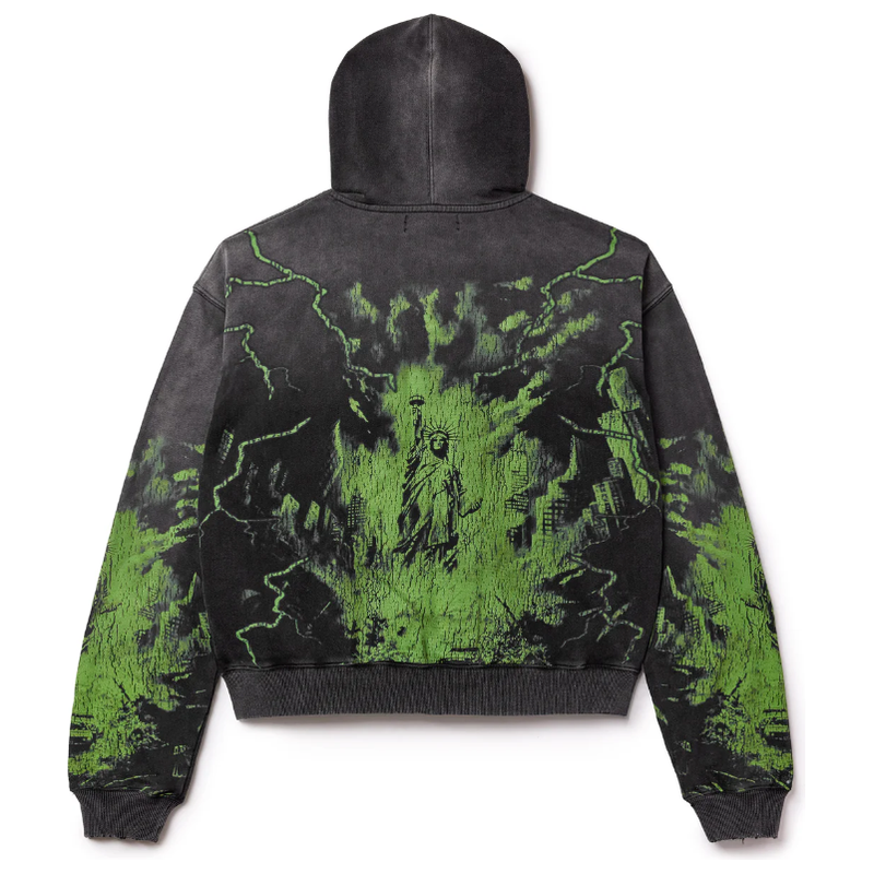 Vale Forever Nightmare Zip Up Hoodie "Black/Green"