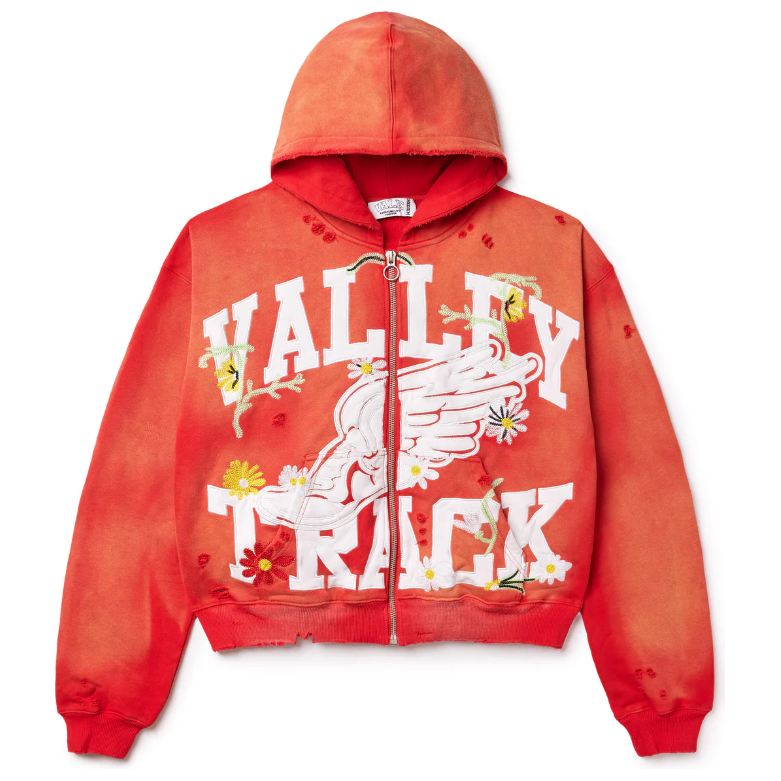 Vale Forever Garden Zip Up Hoodie "Red"