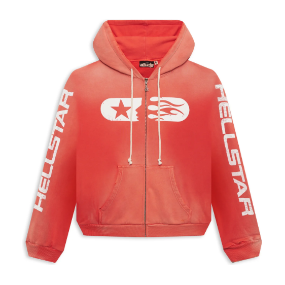 Hellstar Studios Zip Hoodie "Red"