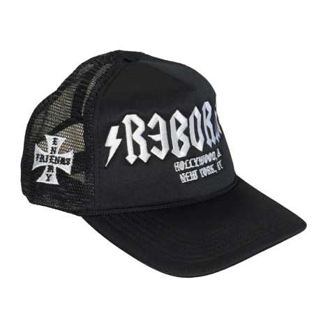 R3BORN Rockstar Trucker Hat "Black"