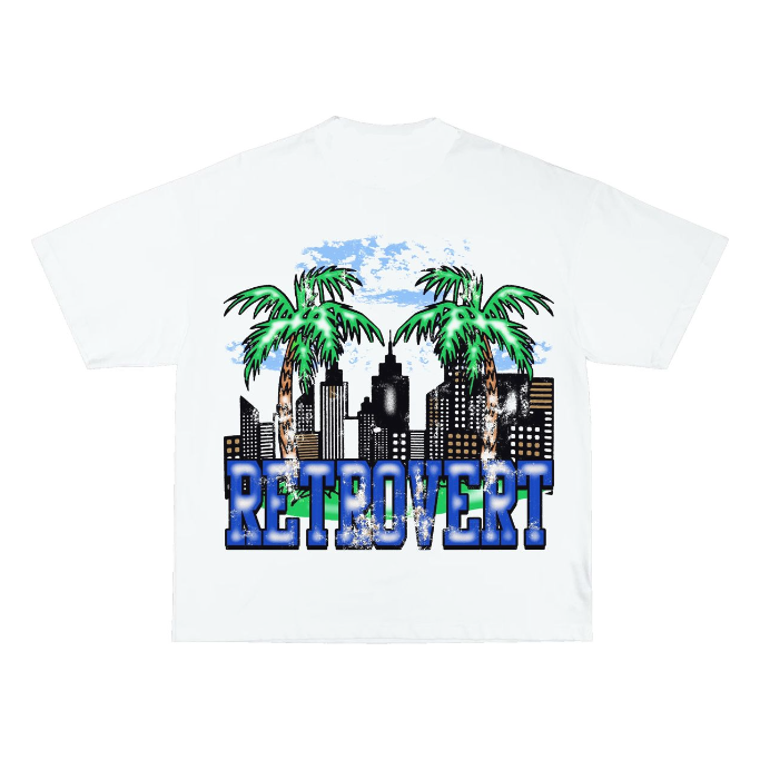 Retrovert City Bird Tee “White/Blue”