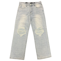 Waimea Baggy Fit Rip & Repair Jeans  "Light Blue"