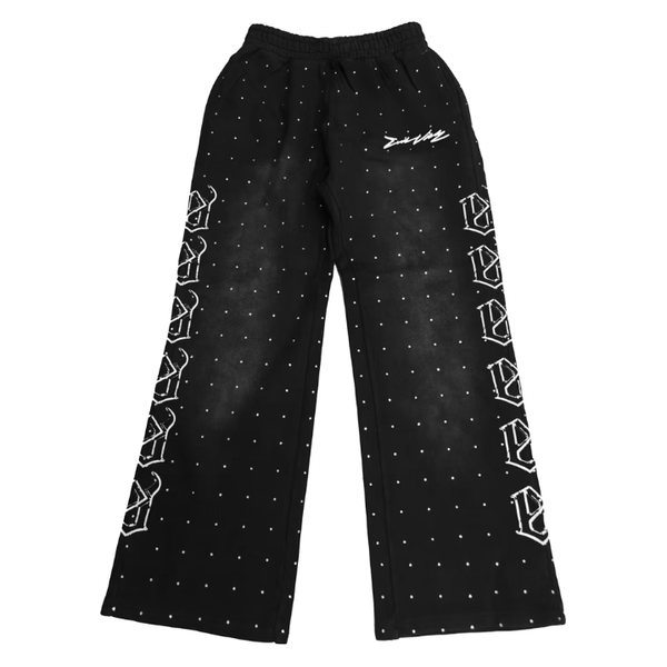 Evil Vice Rhinestone Overdose Sweatpants “Black”