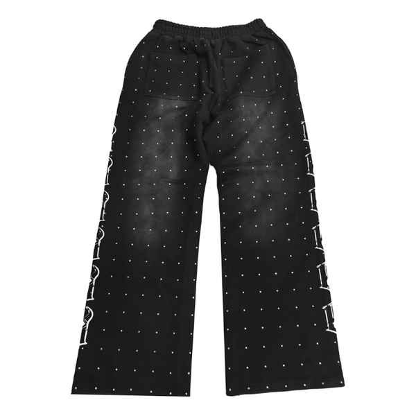 Evil Vice Rhinestone Overdose Sweatpants “Black”