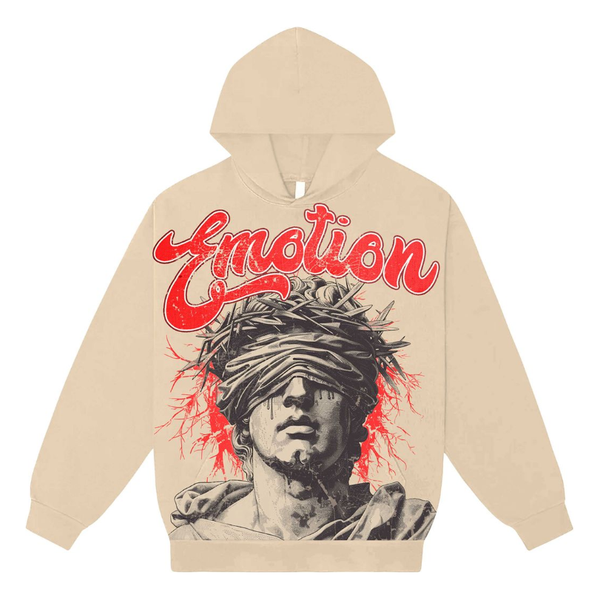 Mixed Emotion Blinded Hoodie "Cream"