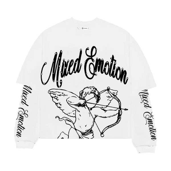 Mixed Emotion Blur L/S Tee "White"