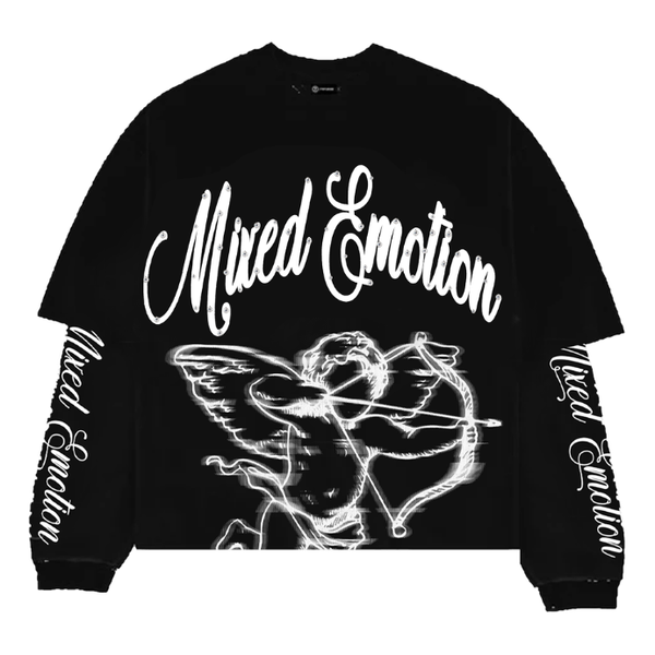 Mixed Emotion Blur L/S Tee "Black"