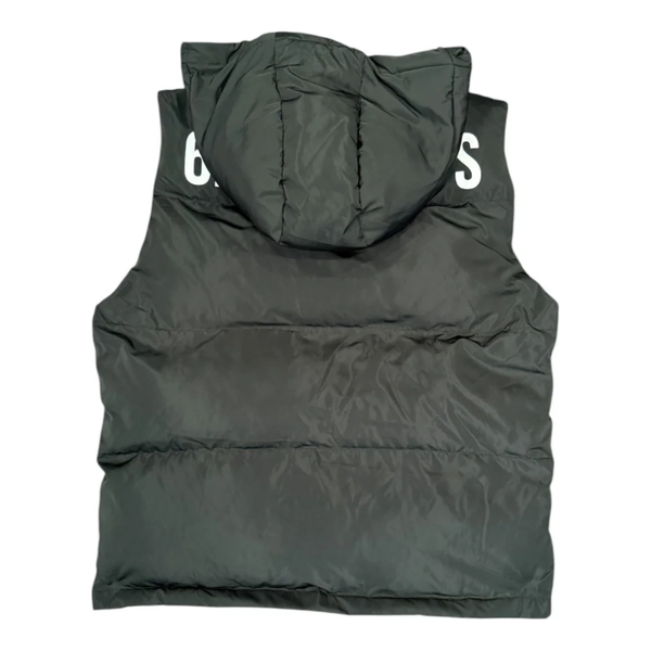 6IXTEEN Zips Logo Puffer Vest “Black”