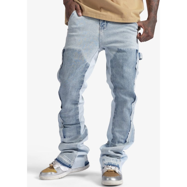 Sugar Hill Revolver Stacked Jeans "Soft Blue"