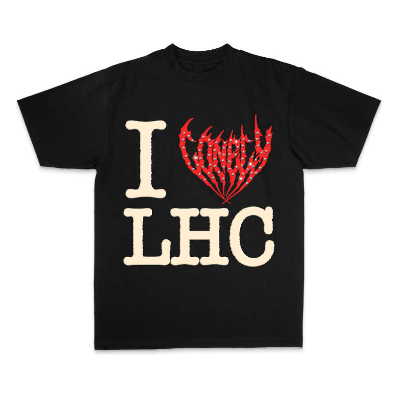 Lonely Hearts Club I<3LHC Rhinestone Tee "Black"