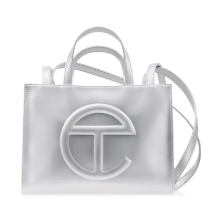 Telfar Shmedium Shopping Bag "Silver"