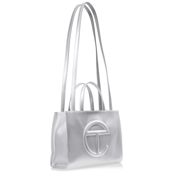 Telfar Shmedium Shopping Bag "Silver"