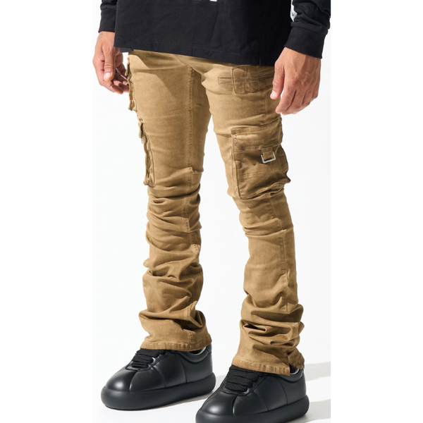 SERENEDE Cinnamon Cargo Stacked Jeans "Brown"