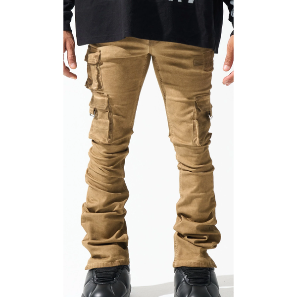 SERENEDE Cinnamon Cargo Stacked Jeans "Brown"