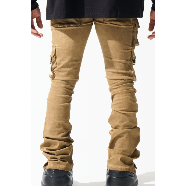 SERENEDE Cinnamon Stacked Cargo Jeans "Brown"