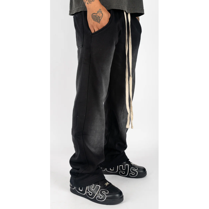 KTL Studios Sun Dried Bleached Sweatpants "Black"