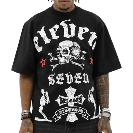 Heights District Eleven 0 Seven Tee "Black"