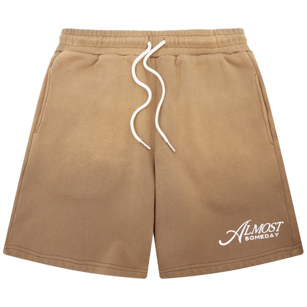 Almost Someday Motto Terry Shorts "Sun Faded Brown"