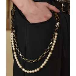 Faux Pearl Pocket Chain