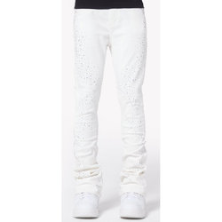 Guapi Stary Sky Stacked Denim Jeans “White”