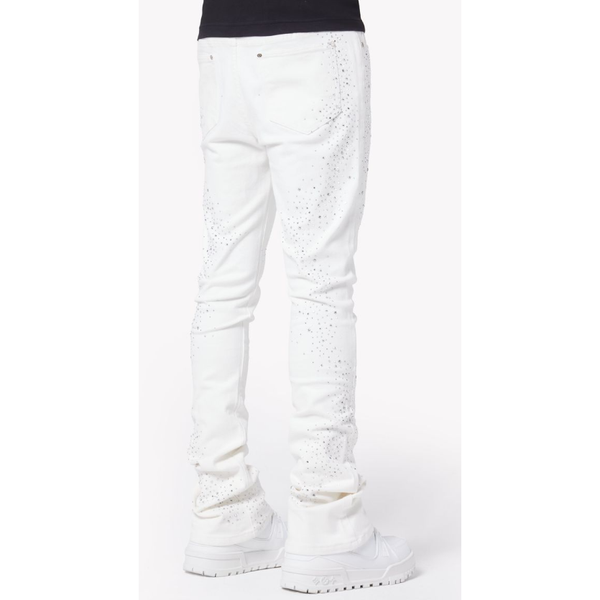 Guapi Stary Sky Stacked Denim Jeans “White”