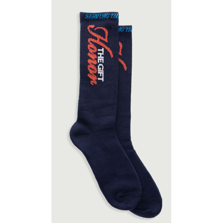 Honor The Gift Star Car Club Ribbed Socks "Navy"