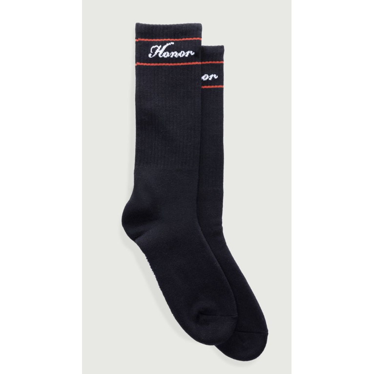 Honor The Gift Stripped Ribbed Socks "Black"