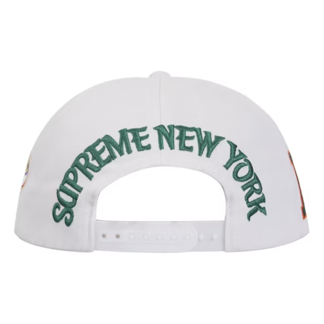 Supreme New York 6-Panel Snapback Hat "White"