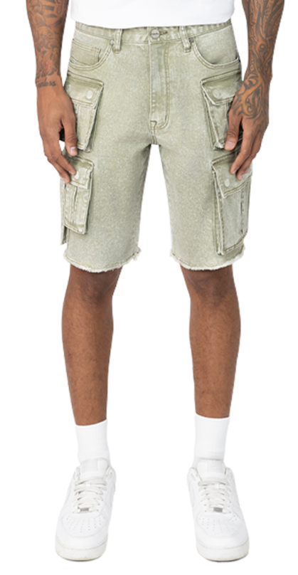 Smoke Rise Denim Shorts “Vintage Sage”