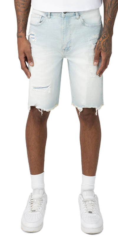 Smoke Rise Denim Shorts “Light Wash”