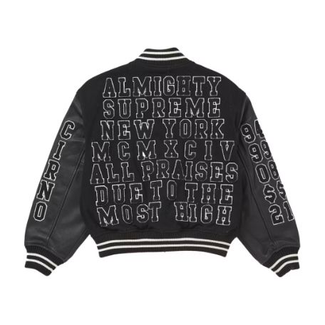 Supreme Praises Varsity Jacket “Black”