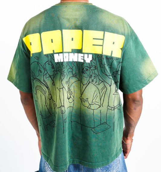 Paper Money Rainfall Tee "Green"