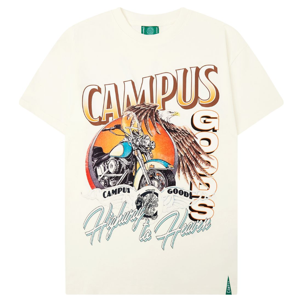 Campus Goods Highway Cropped Tee "Cream"