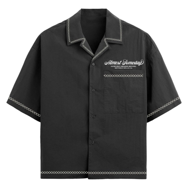 Almost Someday Lux Button Up Shirt "Black"