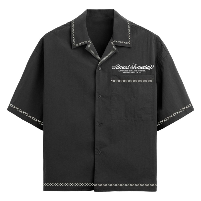 Almost Someday Lux Button Up Shirt "Black"