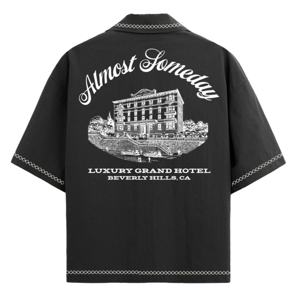 Almost Someday Lux Button Up Shirt "Black"