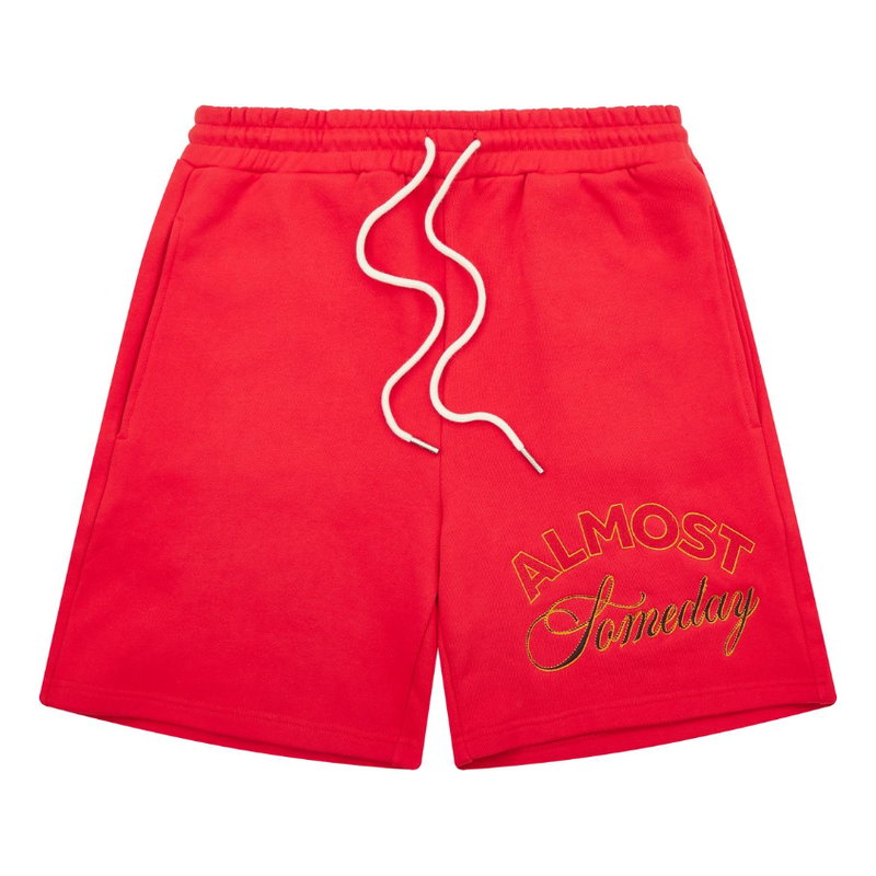 Almost Someday Daydream Twill Shorts "Red"